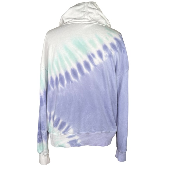 Wildfox Lavender, Mint & White Tie-Dye Boxy Fit Hoodie Oversized Small - Picture 7 of 12
